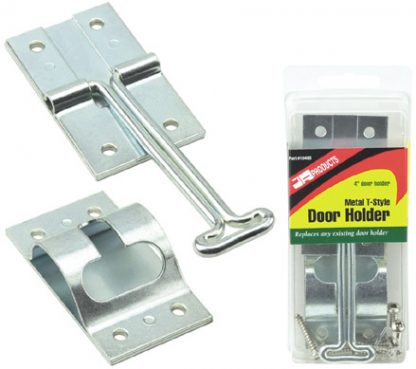 4" Zinc Plated Metal T-Style Door Holder