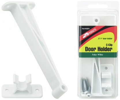 5 1/2" Polar White C-Clip Style RV Door Holder