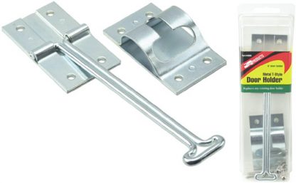 6" Zinc Plated Metal T-Style Door Holder