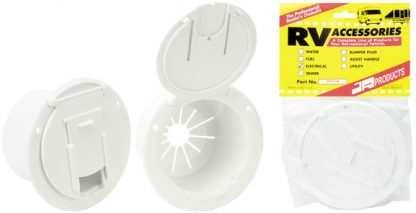 Polar White Round Electric Cable Hatch With Back