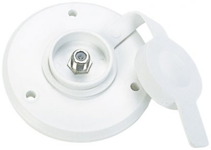 White Outdoor RV Cable Plate