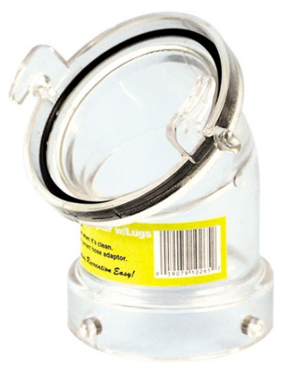 45° Clear Hose Adapter with Bayonet Lugs